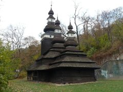 kostel před požárem - pohled zezadu zprava