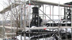 stavba ochranné konstrukce nad poškozenou stavbou