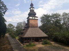kostel před požárem - pohled zepředu zleva