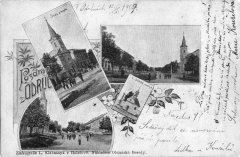 dobová pohlednice vsi s kaplí (na malém snímku vpravo)