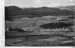 křížová cesta na dobové pohlednici (vpravo dole)