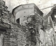 příprava kostela na opravu