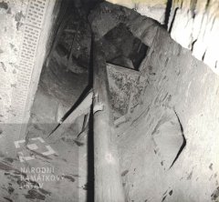 pohled do někdejšího točitého schodiště