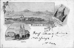 kaple na dobové pohlednici (vpravo nahoře)