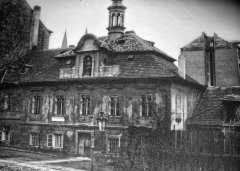 historické foto bývalého kostela