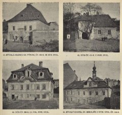 historické foto bývalého kostela (vpravo dole)