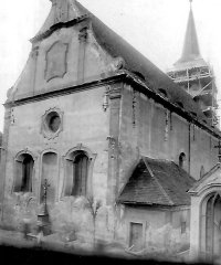 historické foto kapličky (zcela vpravo)