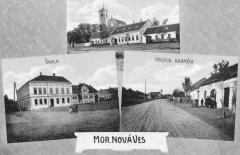 starší pohlednice s kostelem (nahoře)