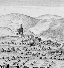 kostel na vedutě Friedricha Bernharda Wernera