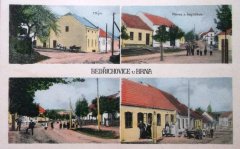 dobová pohlednice vsi s původní zvoničkou