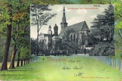 kostel na dobové pohlednici