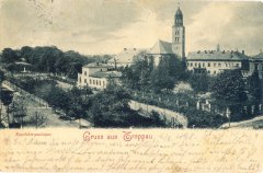 klášter na dobové pohlednici