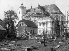 obnova kostela po válce