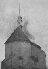 požár kostela
