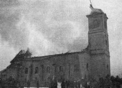 požár kostela