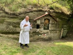 svěcení opravené kapličky