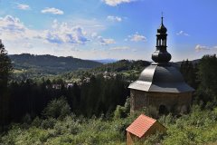 poutní areál s panoramatem okolí