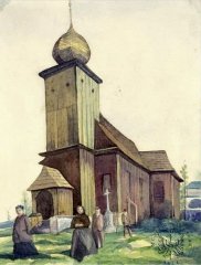 kresba kostela