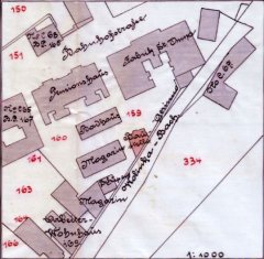 umístění kaple v zástavbě