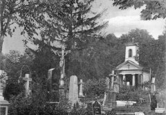 historické foto kaple (výřez z předchozí fotografie)