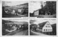 studánka u poutní kaple na dobové pohlednici