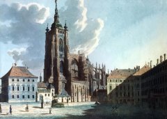 kresba kaple (vlevo od chrámu sv. Víta)