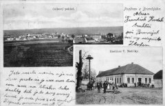 dobová pohlednice vsi se zvoničkou