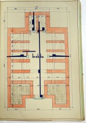plán stavby hrobky od stavitele Karla Fialy