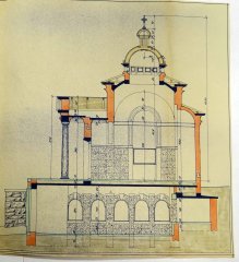 plán stavby hrobky od stavitele Karla Fialy