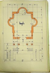 plán stavby hrobky od stavitele Karla Fialy