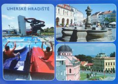 starší pohlednice se synagogou (vpravo dole)