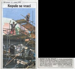 obnova kopule synagogy