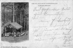 původní kaple na dobové pohlednici