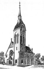 kresba kostela