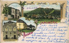 areál kostela na dobové pohlednici