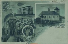 dobová pohlednice s kostelem