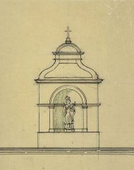 nákres kaple - průčelí