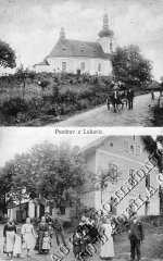 dobová pohlednice s motivem kostela