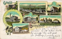 dobová pohlednice vsi s kostelem