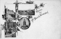 kostel na dobové pohlednici