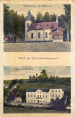 kaple na dobové pohlednici