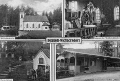dobová pohlednice s kaplí (horní snímky)