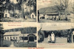 dobová pohlednice s kostelem (na snímku vlevo nahoře je v pozadí nad schodištěm)