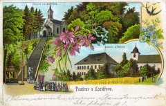 dobová pohlednice s motivem poutního areálu