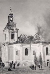požár kostela