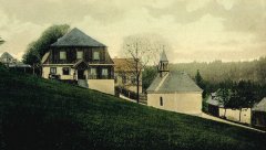 dobová pohlednice s kaplí