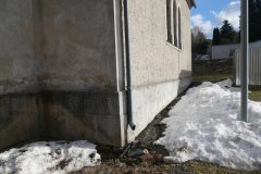pohled zepředu zprava - nové odvodnění