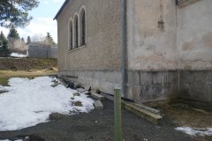 pohled zepředu zleva - nové odvodnění