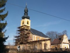 pohled zepředu zprava - oprava fasády průčelí