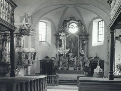 historické foto interiéru kostela